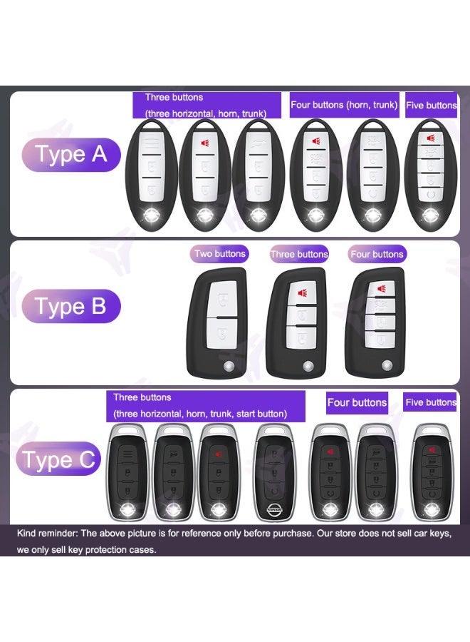 Nissan Exquisite car key protection cover suitable for Nissan Sylphy, X-Trail, Teana, Qijun, Qida, Jinke, Loulan, Tanlu high-end car key shell  case - Image 2