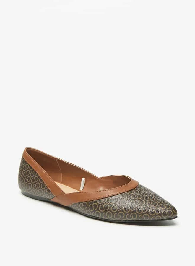 سيليست Women's Monogram Print Slip-On Ballerina Shoes
