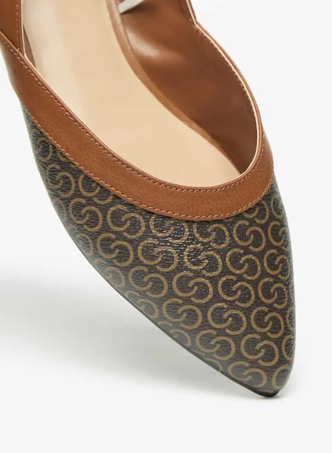 سيليست Women's Monogram Print Slip-On Ballerina Shoes