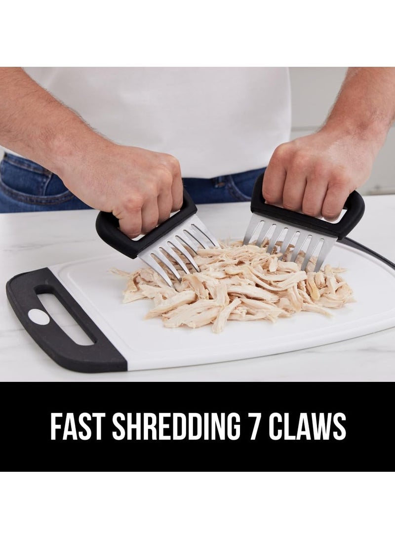 Stainless Steel Meat Shredder Claws, Shred Rotisserie Chicken, Pulled Pork, Carve Ham Faster, Oversized 7 Claw Design Food Shredding Fork, Kitchen Smoker BBQ Tool, Black,Only 1Pcs  - Image 3