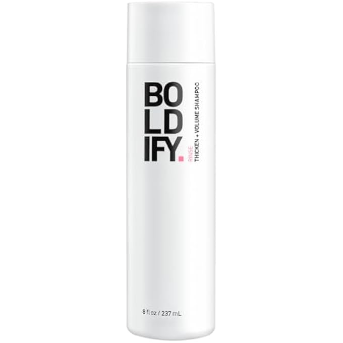 BOLDIFY Thickening Shampoo - Rice Water for Thinning and Oily Hair - Volumizing Shampoo for Fine Hair, Weightlessly Removes Excess Oil - 8oz