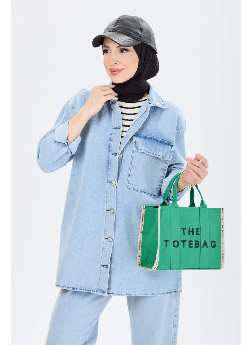 Tofisa 23671 Ice Blue Double Denim Set