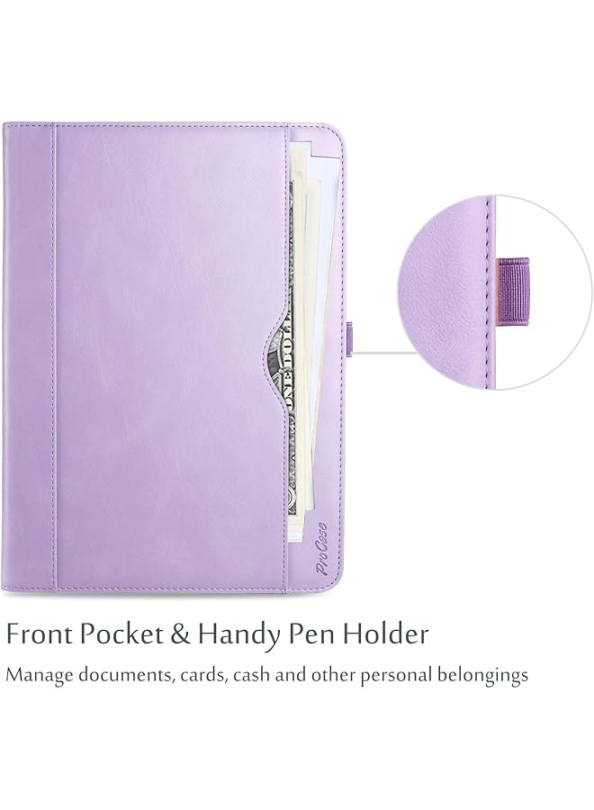 Procases 9 Inch -10.1 Inch Inch Universal Tablet Case Protective Cover Stand Folio Case For 9 10 10.1 Inch Android Touchscreen Tablet With 360 Degree Rotatable Kickstand Multiple Viewing Angles -Lightpurple - Image 5