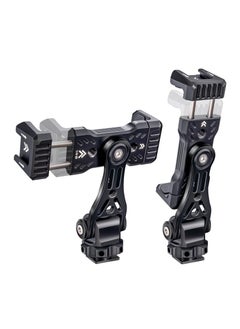 SYOSI Safe Metal Phone Tripod Mount Double Cold Shoe Hot Holder 360° Adjustable Adapter for iPhone Smartphone DSLR Camera Cage Gimbal Stabilizer Vlog  - Image 1