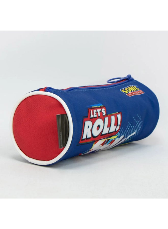 SunCe Super Sonic Zipper Closure Pencil Case Blue and Red 7.5 x 7.5 x 22.5 cm SUNS-301SOE - Image 3