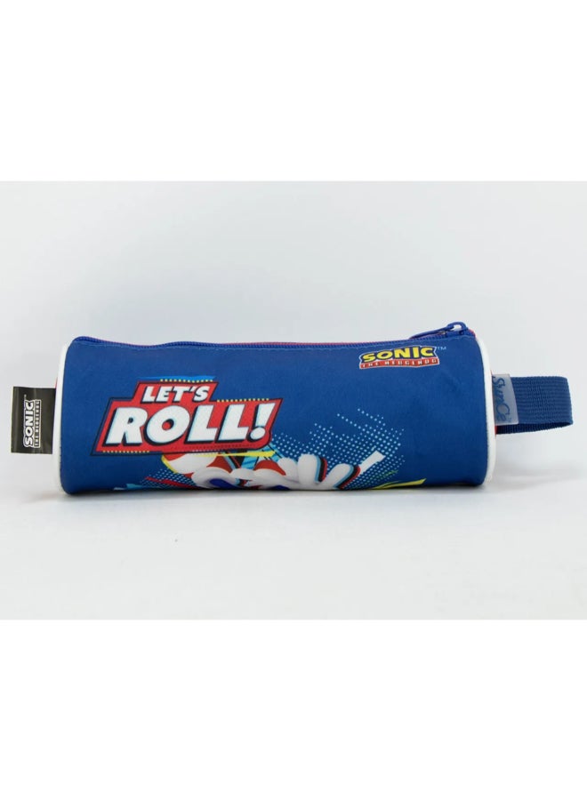 SunCe Super Sonic Zipper Closure Pencil Case Blue and Red 7.5 x 7.5 x 22.5 cm SUNS-301SOE - Image 2