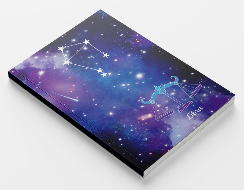 AccuPrints A5 Premium Soft Bound Notebook Size 5.8 * 8.25 inches Diary for Girls and Women (144 Ruled Pages with planner, 80 GSM) (Libra zodiac signs) - Image 2