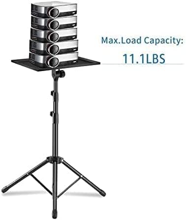HOLD UP Metal Projector Stand Laptop Stand Tripod Adjustable Height 17.7 to 47.2 Inch with Gooseneck Phone Holder Portable Projector Stand Tripod for Outdoor Movies. - Image 3
