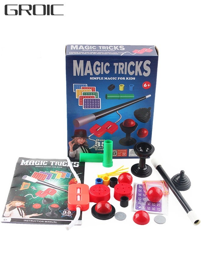 GROIC Simple Magic Kit for Kids Amazing Tricks Magic Set for Children Including Mystical Cards Wand and More - Image 1