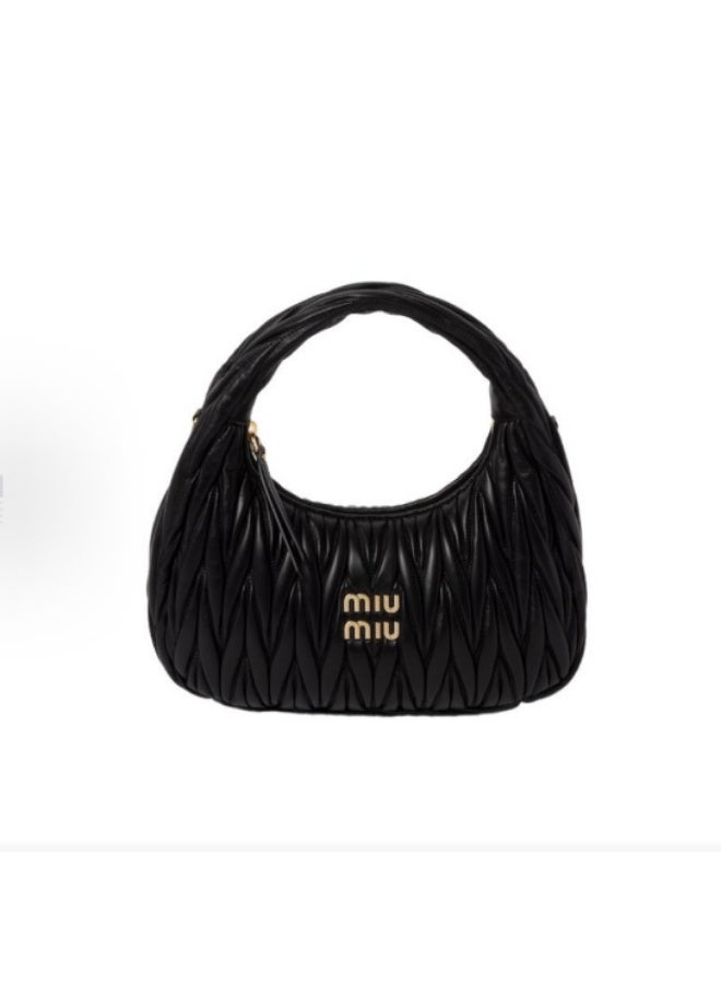 Miu Miu MIU Wander quilted nappa leather hobo Crossbody Shoulder Bag - Image 1