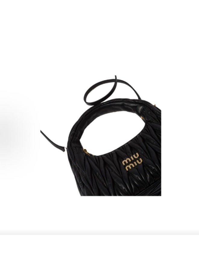 Miu Miu MIU Wander quilted nappa leather hobo Crossbody Shoulder Bag - Image 5