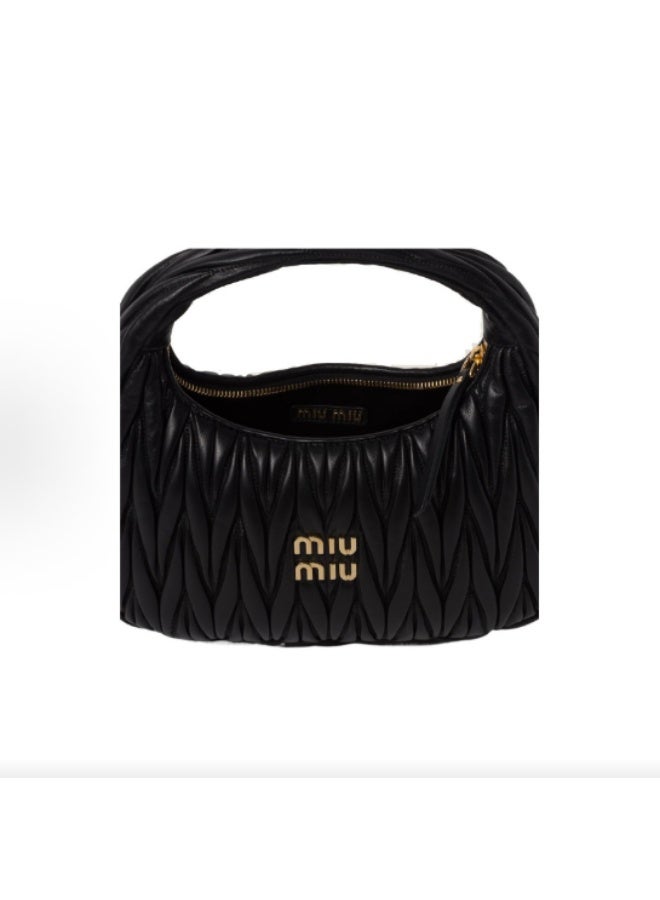 Miu Miu MIU Wander quilted nappa leather hobo Crossbody Shoulder Bag - Image 4