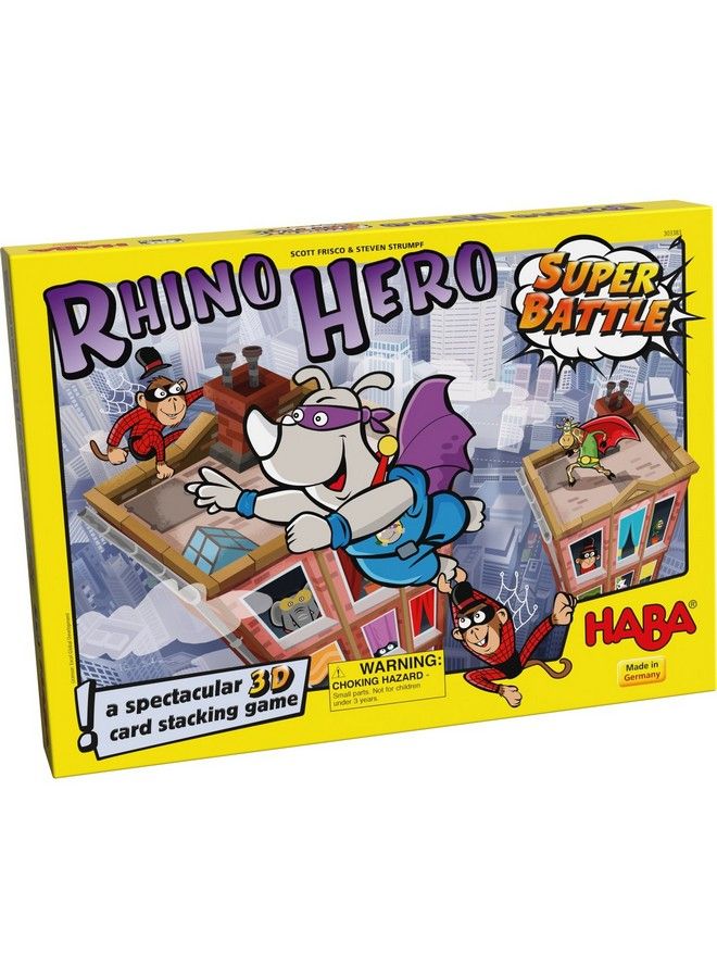 HABA Rhino Hero Super Battle A Turbulent 3D Stacking Game Fun For All Ages (Made In Germany) - Image 2