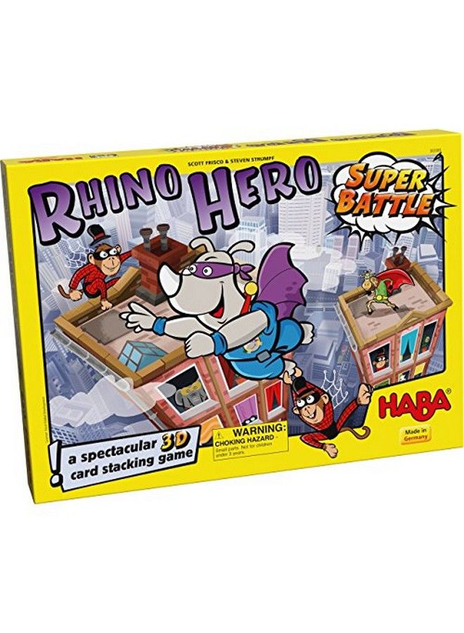 HABA Rhino Hero Super Battle A Turbulent 3D Stacking Game Fun For All Ages (Made In Germany) - Image 1