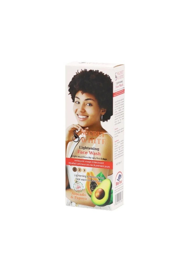 Secret White Lightening Face Wash With Avocado & Papaya 125 Ml - Pack of 1 - Image 2