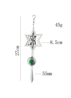 Generic 3D Rotating Snowflake Wind Chime Sun Catcher Six-pointed star crystal ball wind chime 