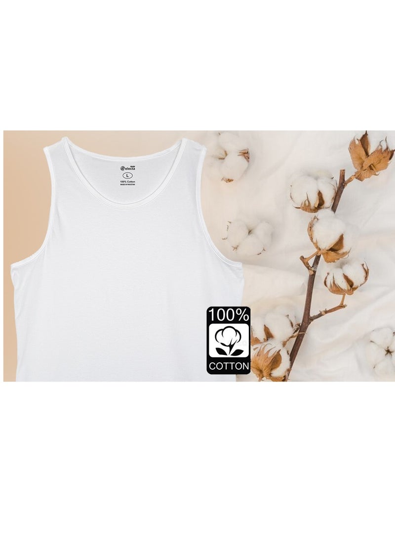 Selecta Now - Men's Vest 100% Combed Cotton Sleeveless Vest Breathable Soft & Comfortable Pack of 3 Undershirt Vests - Image 1