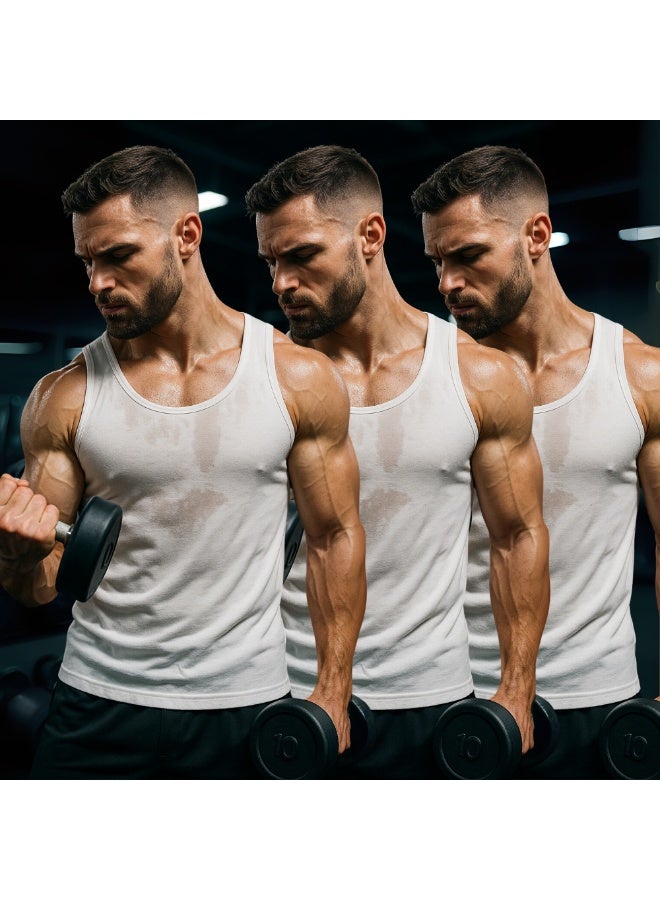 حدد الآن سترة Selecta Now للرجال 100% من القطن الممشط بدون أكمام، قابلة للتنفس، ناعمة ومريحة، حزمة من 3 سترات داخلية - Image 1