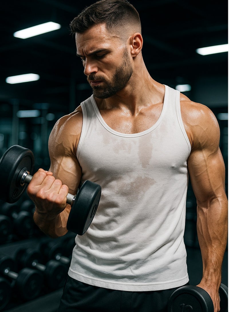 حدد الآن سترة Selecta Now للرجال 100% من القطن الممشط بدون أكمام، قابلة للتنفس، ناعمة ومريحة، حزمة من 3 سترات داخلية - Image 3