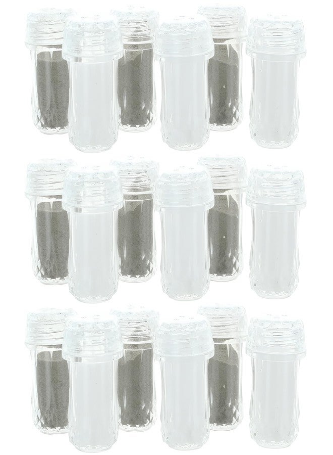 بلاك داك براند مجموعة من 18 قطعة من علب الملح والفلفل الصغيرة الفارغة - 1.75 بوصة × 1 بوصة - مصنوعة من بلاستيك ذي مظهر كريستالي، مثالية للحفلات والمناسبات والسفر - Image 1