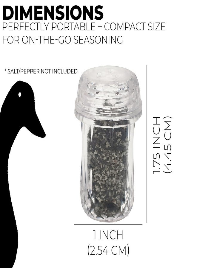 بلاك داك براند مجموعة من 18 قطعة من علب الملح والفلفل الصغيرة الفارغة - 1.75 بوصة × 1 بوصة - مصنوعة من بلاستيك ذي مظهر كريستالي، مثالية للحفلات والمناسبات والسفر - Image 2
