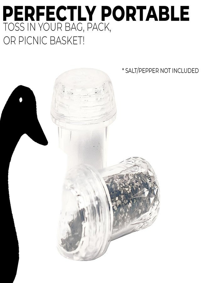 بلاك داك براند مجموعة من 18 قطعة من علب الملح والفلفل الصغيرة الفارغة - 1.75 بوصة × 1 بوصة - مصنوعة من بلاستيك ذي مظهر كريستالي، مثالية للحفلات والمناسبات والسفر - Image 4