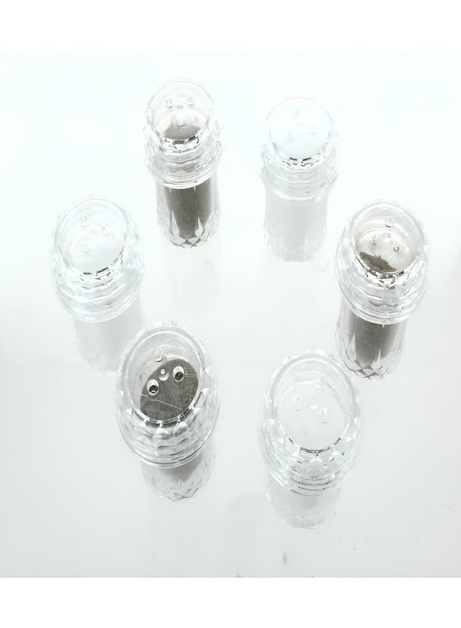 بلاك داك براند مجموعة من 18 قطعة من علب الملح والفلفل الصغيرة الفارغة - 1.75 بوصة × 1 بوصة - مصنوعة من بلاستيك ذي مظهر كريستالي، مثالية للحفلات والمناسبات والسفر - Image 5