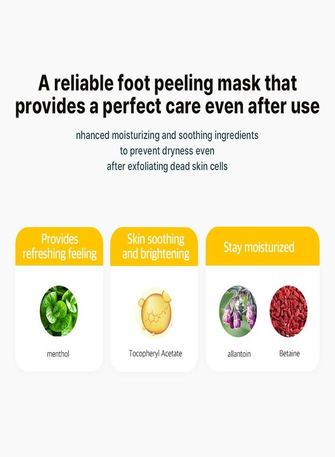Ariul Smooth & Pure Foot Peeling Mask, Exfoliating Peeling mask, Korean Skin Care, 2 Pairs (Lemon&Papaya) - Image 4