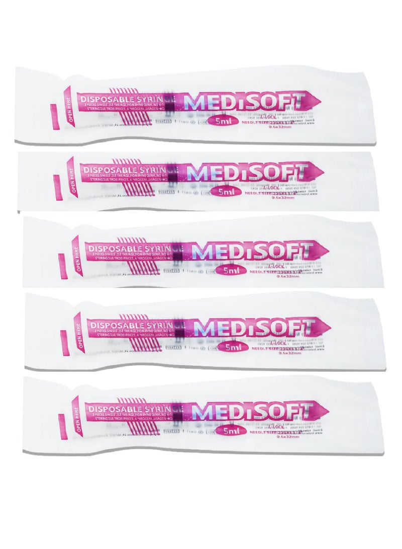 حقنة disposable 5 مل عبوة من 5