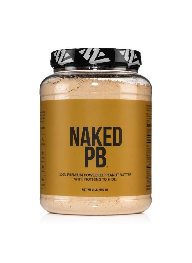 NAKED nutrition 2 LB Powdered Peanut Butter from US Farms – Bulk, Only 1 Ingredient - Roasted Peanuts, Vegan, No Additives, Preservative Free, No Salt, No Sugar - 76 Servings - NAKED PB - Image 1