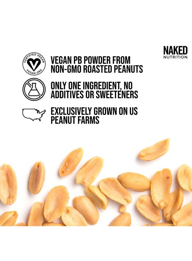 NAKED nutrition 2 LB Powdered Peanut Butter from US Farms – Bulk, Only 1 Ingredient - Roasted Peanuts, Vegan, No Additives, Preservative Free, No Salt, No Sugar - 76 Servings - NAKED PB - Image 2