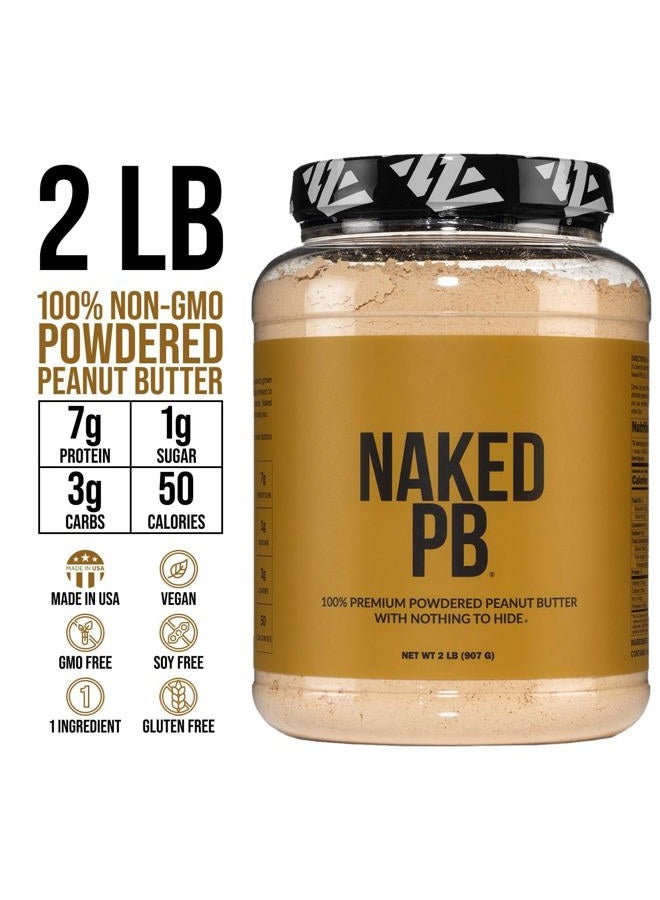 NAKED nutrition 2 LB Powdered Peanut Butter from US Farms – Bulk, Only 1 Ingredient - Roasted Peanuts, Vegan, No Additives, Preservative Free, No Salt, No Sugar - 76 Servings - NAKED PB - Image 3