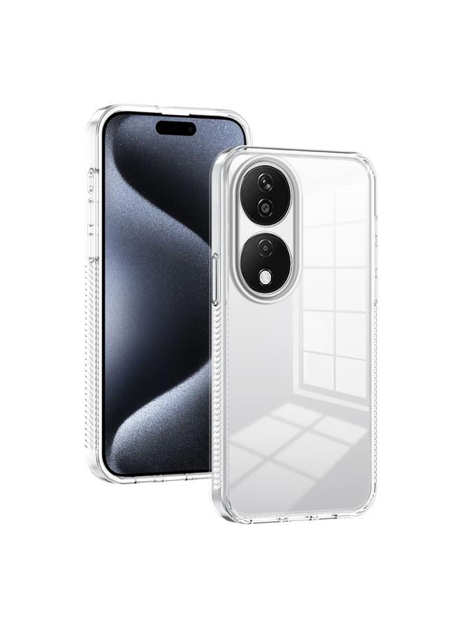 زبون جراب لهاتف Honor X7b، جراب هاتف هجين من مادة TPU من الأكريليك الشفاف المقاوم للانزلاق - Image 1