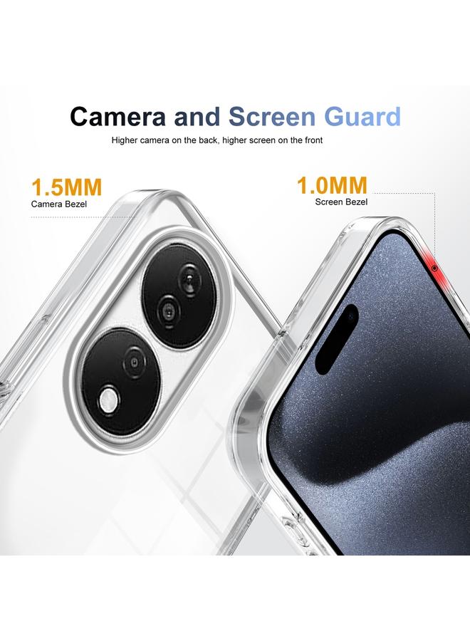 زبون جراب لهاتف Honor X7b، جراب هاتف هجين من مادة TPU من الأكريليك الشفاف المقاوم للانزلاق - Image 2