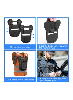 Y&D SYOSI Body Camera Magnetic Mount, Universal Strong Suction Mount Holder, Stick to Clothes for All Brand Wearable Law Enforcement Cams (12x10cm)  - Image 3
