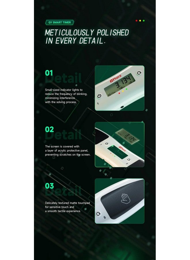 CuberSpeed Cuberspeed QiYi Smart Timer for 3x3 Speed Cube Puzzle 3x3 Magic Cube Timer  - Image 3
