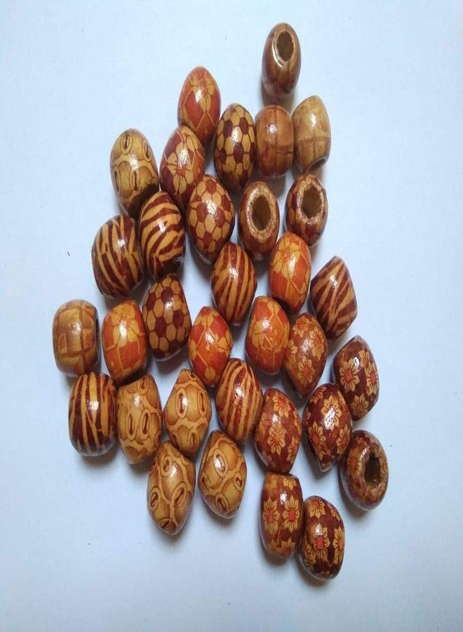 100 خرزة خشبية، 16 × 17 مم، خرز خشبي طبيعي مطلي، خرز دائري سائب، كمية كبيرة، كرات لصنع المجوهرات، والحرف اليدوية، وتزيين الشعر، وأعمال المكرمية، والمسابح، والأساور، والقلائد