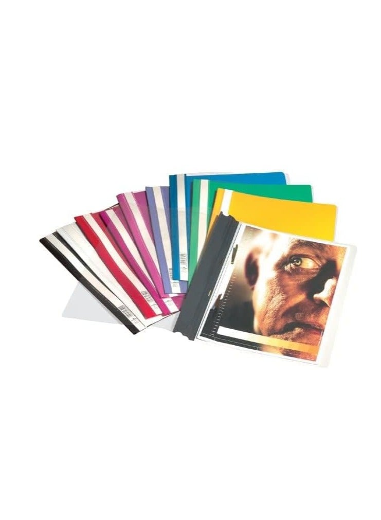 Durable 10-Piece Clear View File Folder Black - Image 4