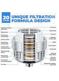 KHAJUL shower filter, showerhead filter for hard water, chlorine fluoride removal, with 2 replaceable cartridges, polished chrome (for home use, easy installation)  - Image 4