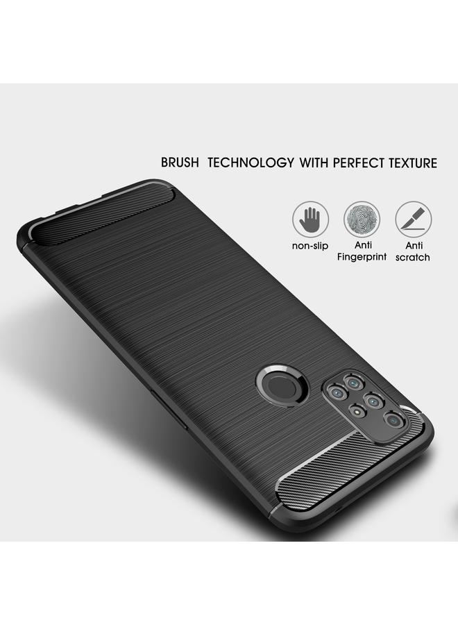 اس-توب جراب لهاتف OnePlus Nord N10 5G مصنوع من ألياف الكربون المصقولة TPU - Image 3