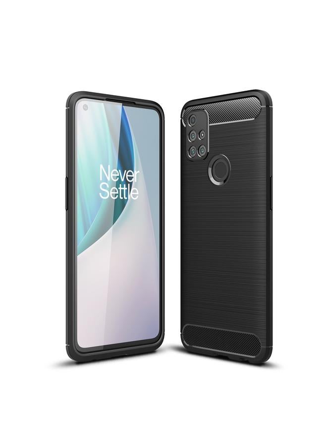 اس-توب جراب لهاتف OnePlus Nord N10 5G مصنوع من ألياف الكربون المصقولة TPU - Image 1