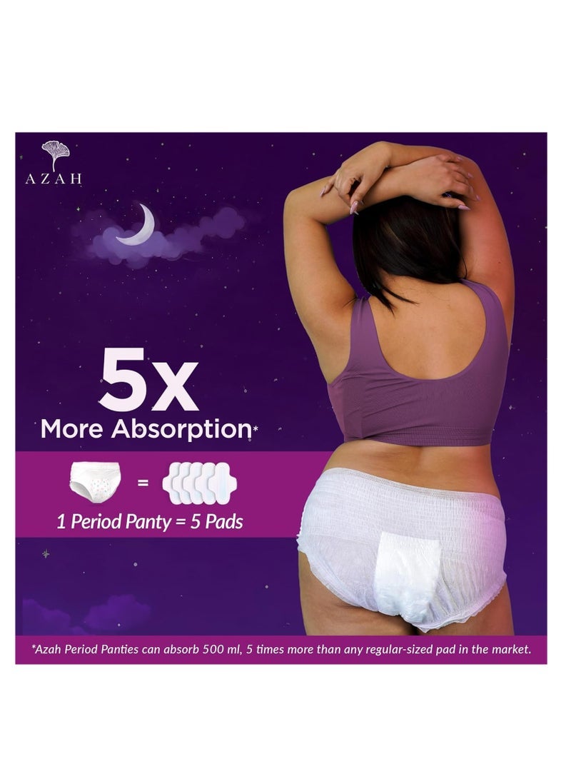 AZAH Period Panty for Girls (XL-XXL, 36-37 Inch) [Pack of 12] 12 Hrs Protection | 5x Super Absorbent Period Panties | Leak Proof Overnight Periods Panty For Women| Heavy Flow |Rash Free & Cottony Soft - Image 3