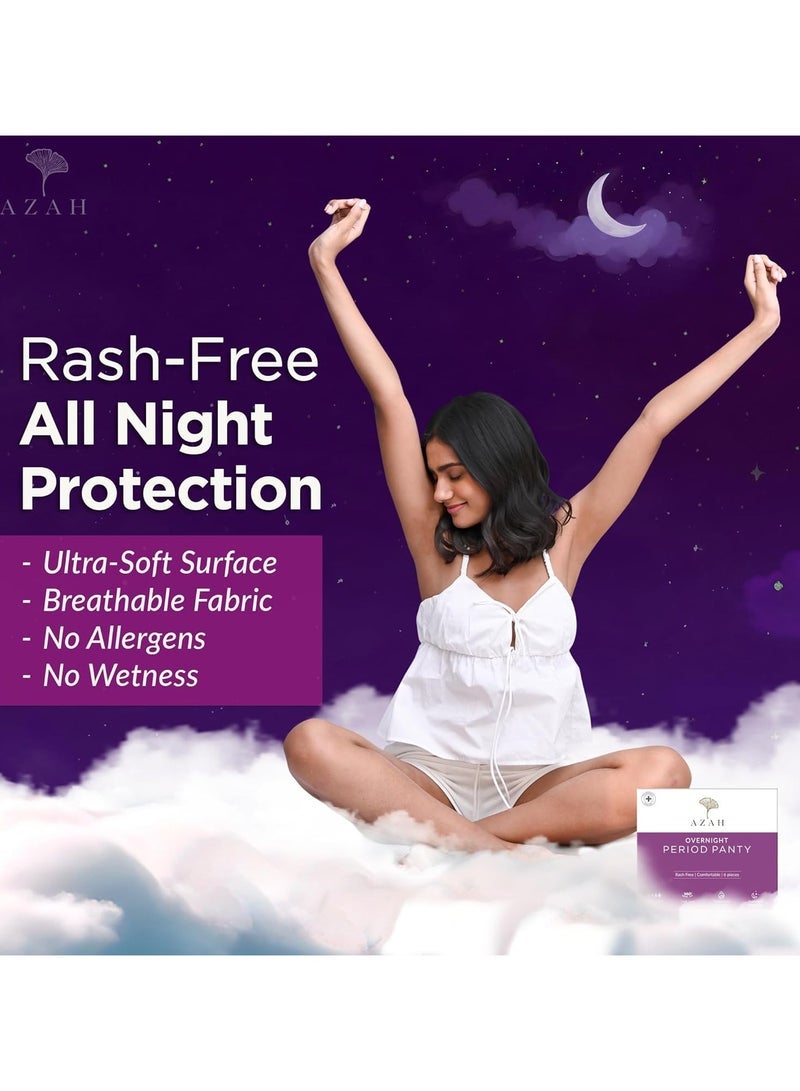 AZAH Period Panty for Girls (XL-XXL, 36-37 Inch) [Pack of 12] 12 Hrs Protection | 5x Super Absorbent Period Panties | Leak Proof Overnight Periods Panty For Women| Heavy Flow |Rash Free & Cottony Soft - Image 4