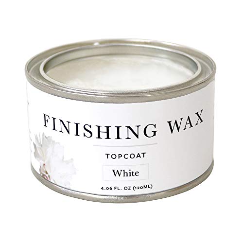 Jolie Finishing Wax - Protective topcoat Paint - Use on interior furniture, cabinets, walls, home decor and accessories - Odor-Free, Non-Hazardous - White - 120 ml - Image 1