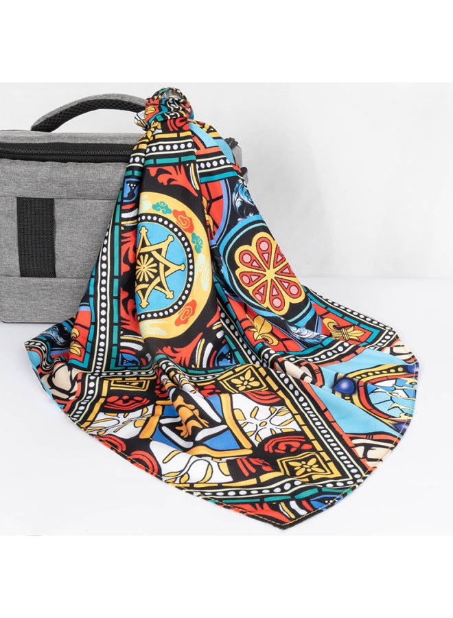 High-grade Silk Scarf Custom Logo Scarf Children's High-grade Silk Printing Small Square Scarf Hair Band Manufacturers