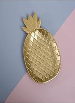 Generic Pineapple Gold Plate for Ramadan Desserts - with Nuts, Almonds, Snacks - Get it Now by Pegui Bell.Discover the Delight of Ramadan Dates!" 