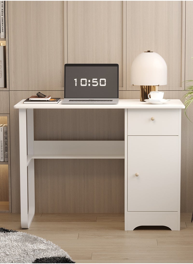 AnneFish - 100*50cm Office PC Table Laptop Desk Multifunction Computer Gaming Table Study Writing Desk Home Work Station With Storage Shelf And Drawers - Image 1