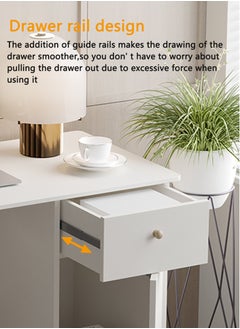 AnneFish 100*50cm Office PC Table Laptop Desk Multifunction Computer Gaming Table Study Writing Desk Home Work Station With Storage Shelf And Drawers  - Image 5