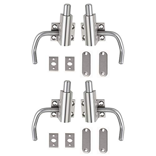 Atlantic Heavy Cam Bolt | Automatic Tower Bolt, Door Latch for Home and Offices Doors and Windows, Tower Bolt for Main Door and Bathroom, Easy to Fit (Fully Brass, S.S. Finish, Pack of 4 Piece) - Image 1