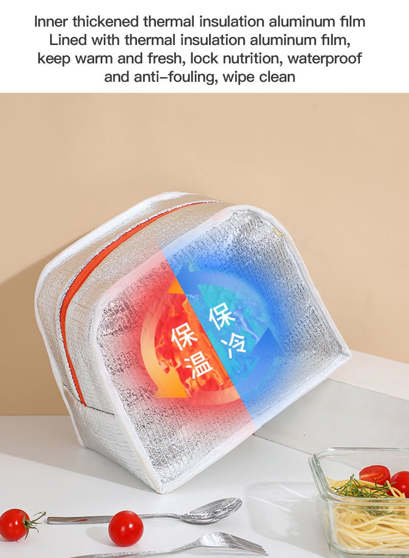 Sharpdo Cartoon Insulated Bento Handbag, Lunch Box Handbag, Resuable Aluminum Foil Lunch Bag, Thickened Student Lunch Box Bag 24*12.5*22 cm - Image 3